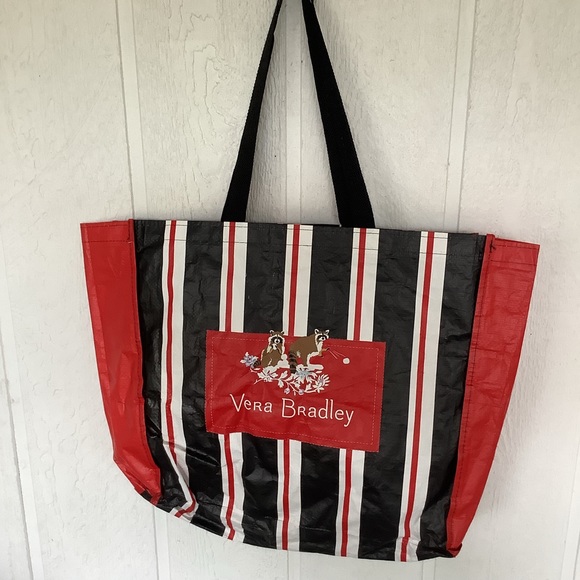 VERA BRADLEY LARGE REUSABLE TOTE WITH RACCOONS - Picture 3 of 7
